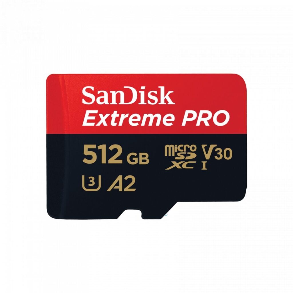 Sandisk 512GB microSDXC Class 10 U3 V30 A2 Extreme Pro + adapterrel - Image 2
