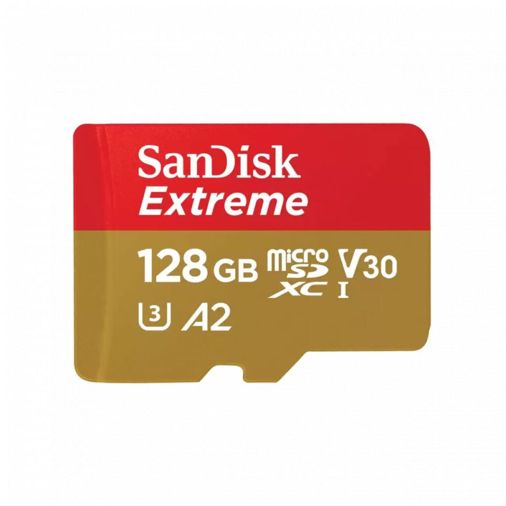 Sandisk 128GB microSDXC Class 10 U3 V30 A2 Extreme + adapterrel - Image 2