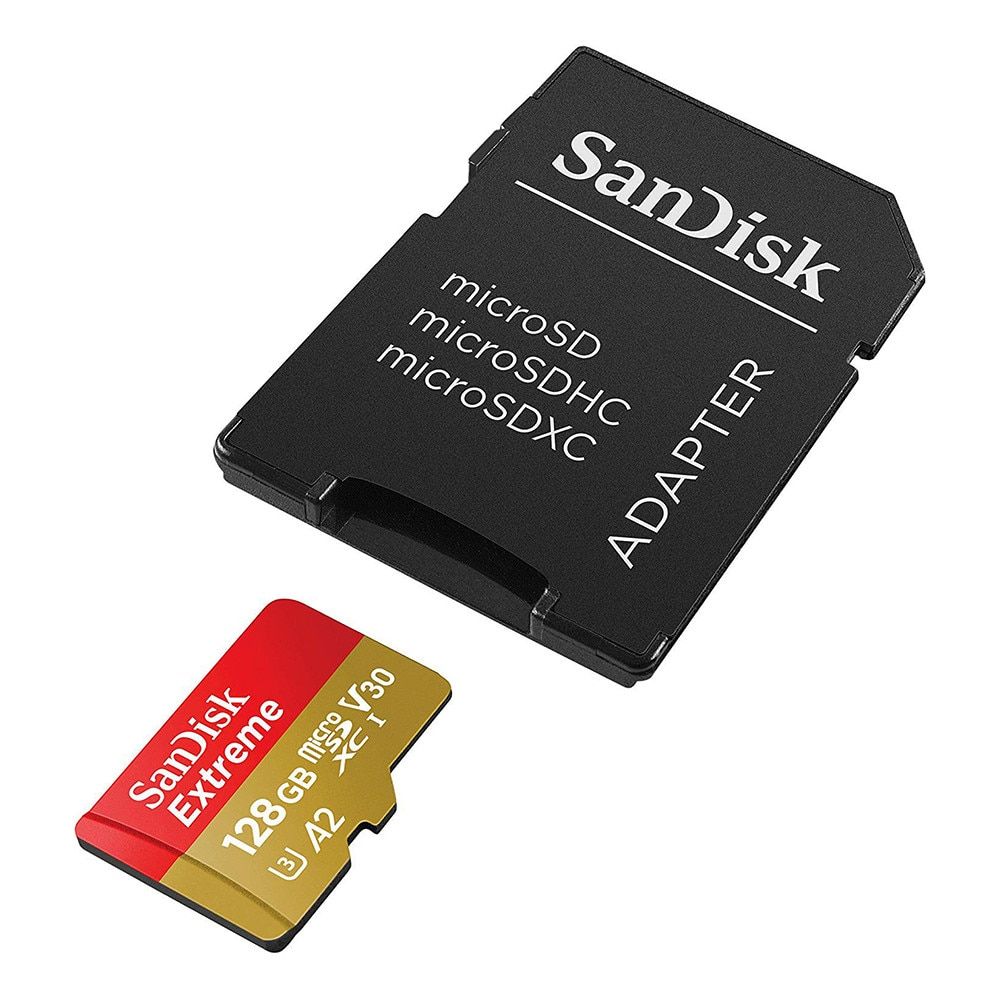 Sandisk 128GB microSDXC Class 10 U3 V30 A2 Extreme + adapterrel - Image 3