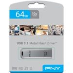 PNY 64GB Elite Steel Flash Drive USB3.1 Silver - Image 4