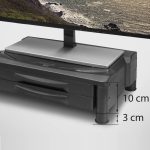 ACT AC8215 Monitor stand extra wide with two drawers adjustable height - Image 2