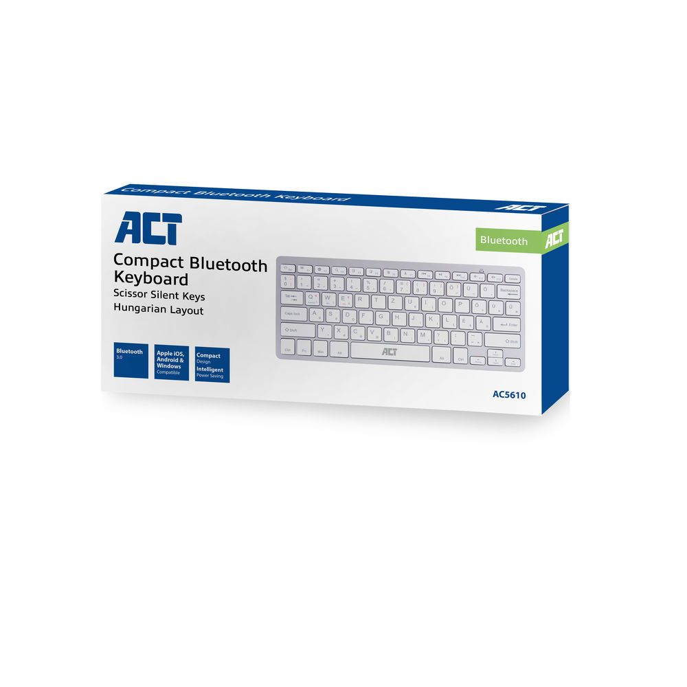 ACT AC5610 Portable Bluetooth Keyboard White HU - Image 3