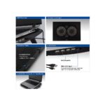 ACT AC8105 Laptop hűtőállvány 17"-ig állítható magasság (2 pozícióban) 4 portos hub - Image 5