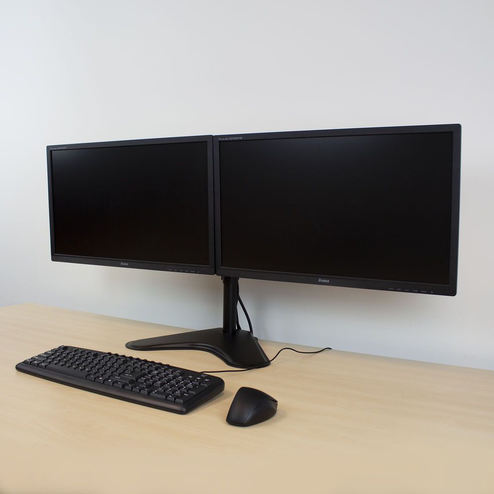ACT AC8320 Monitor desk stand 2 screens up to 32" VESA Black - Image 3
