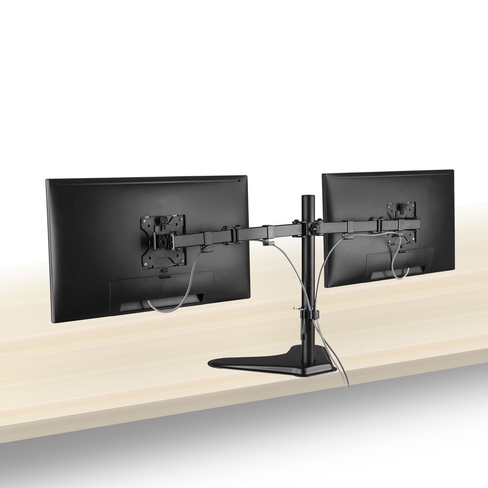 ACT AC8320 Monitor desk stand 2 screens up to 32" VESA Black - Image 4