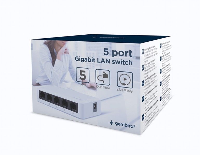 Gembird NSW-G5-01 5-port Gigabit LAN switch - Image 3