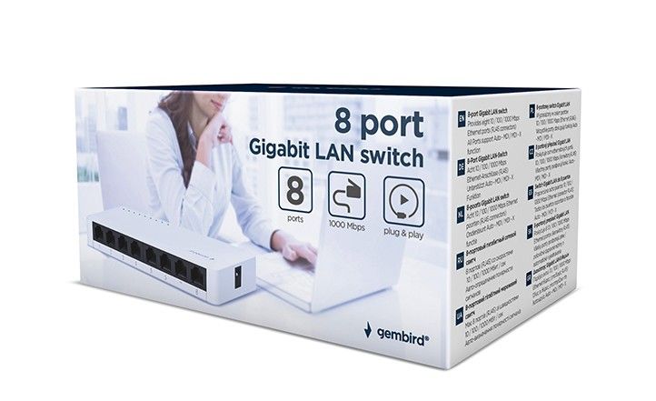 Gembird NSW-G8-01 8-port Gigabit LAN switch - Image 3
