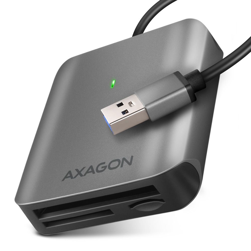 axagon-cre-s3-superspeed-usb-a-uhs-ii-card-reader-black_1.jpg AXAGON CRE-S3 SUPERSPEED USB-A UHS-II Card Reader Black - Image 1