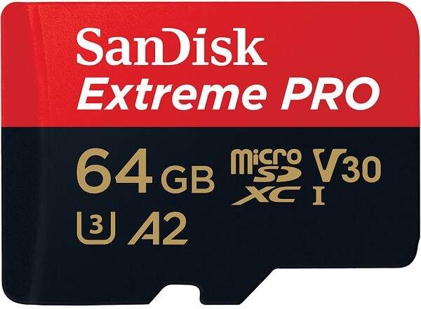 Sandisk 64GB microSDXC Extreme Pro Class 10 UHS-I A2 C10 V30 + adapterrel - Image 3