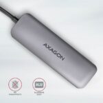 AXAGON HMC-5 Superspeed USB-C Speedster 5H HUB Silver - Image 8