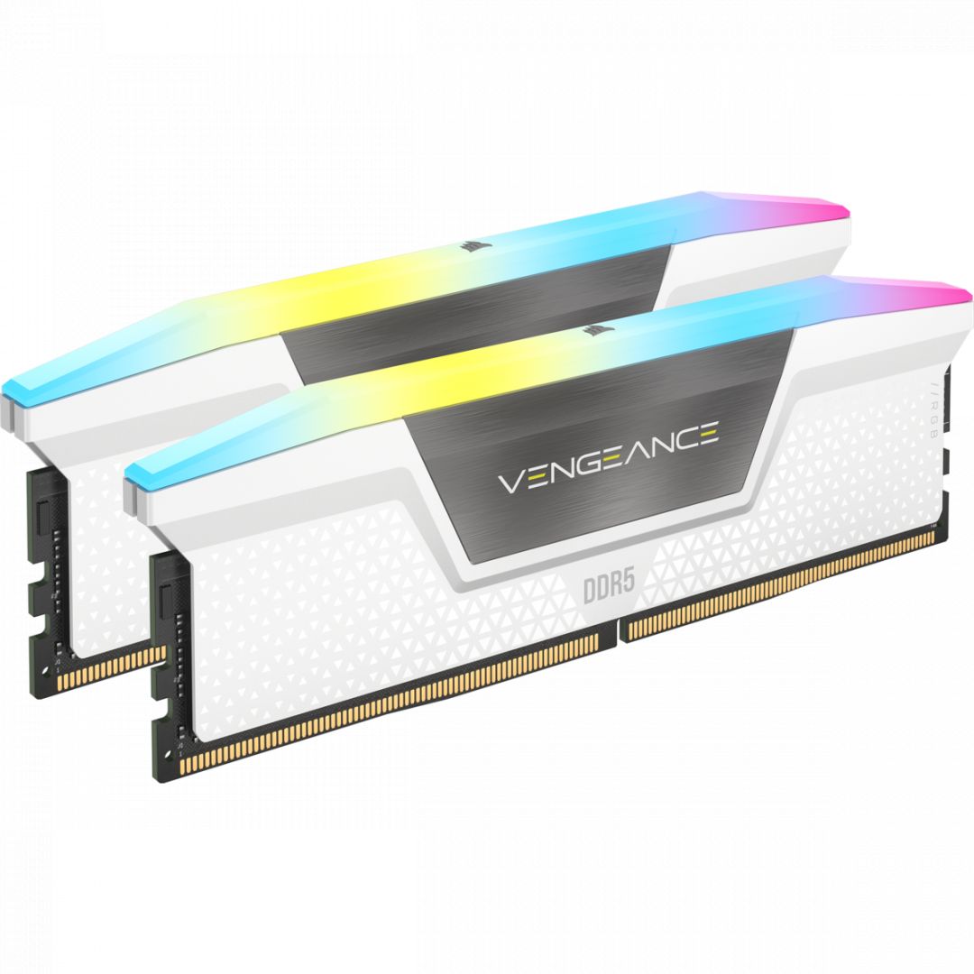 Corsair 32GB DDR5 6000MHz Kit(2x16GB) Vengeance RGB White - Image 1