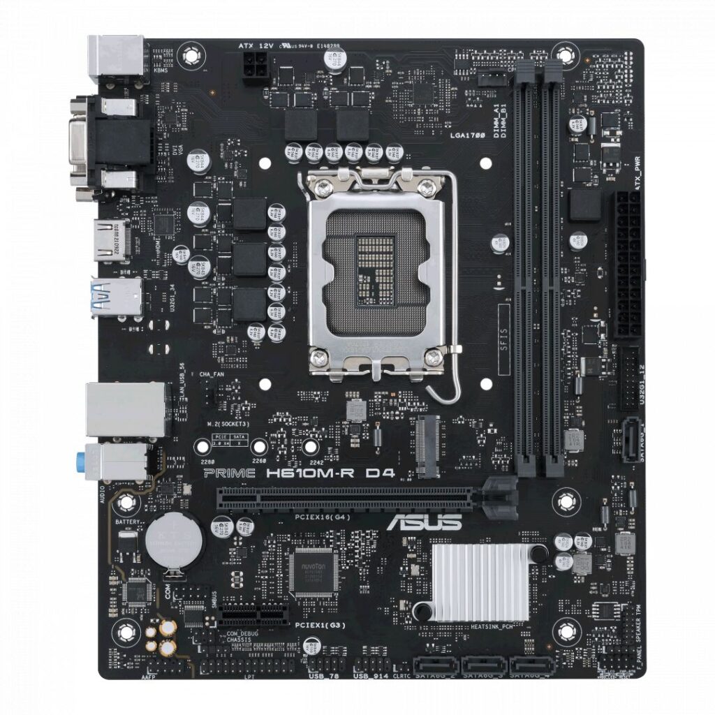 ASUS Alaplap S1700 PRIME H610M-R D4-SI INTEL H610, mATX - Image 2