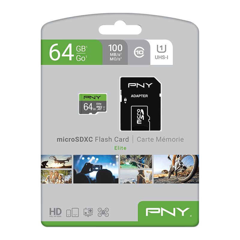 pny-64gb-microsdxc-elite-class-10-uhs-i-v10-a1_4.jpg PNY 64GB microSDXC Elite Class 10 UHS-I + adapterrel - Image 4