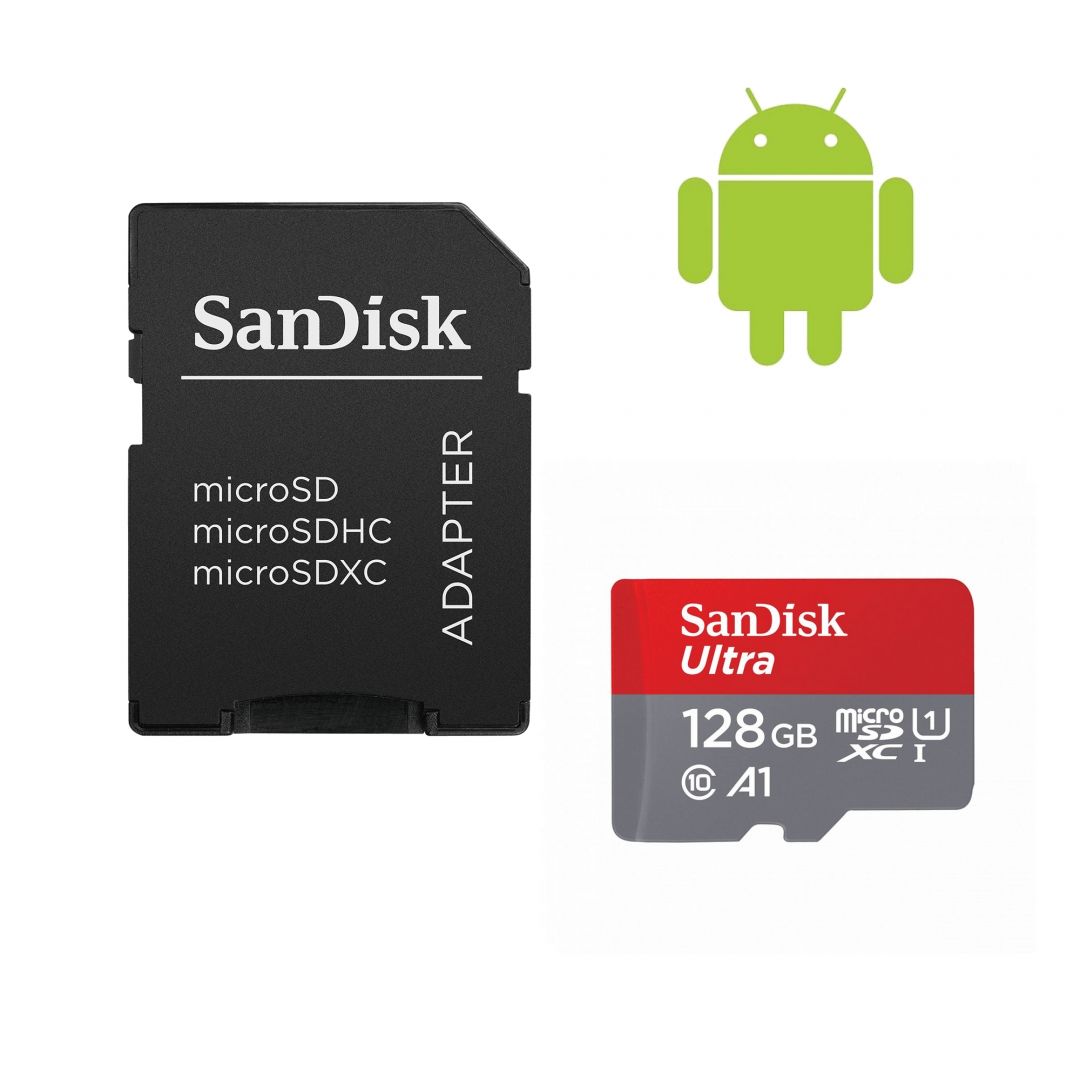 sandisk-128gb-microsdhc-ultra-class-10-uhs-i-a1-android-adapterrel_1.jpg Sandisk 00215422 128GB SD micro Ultra Android (SDXC Class 10 UHS-I U1) memóriakártya - Image 1