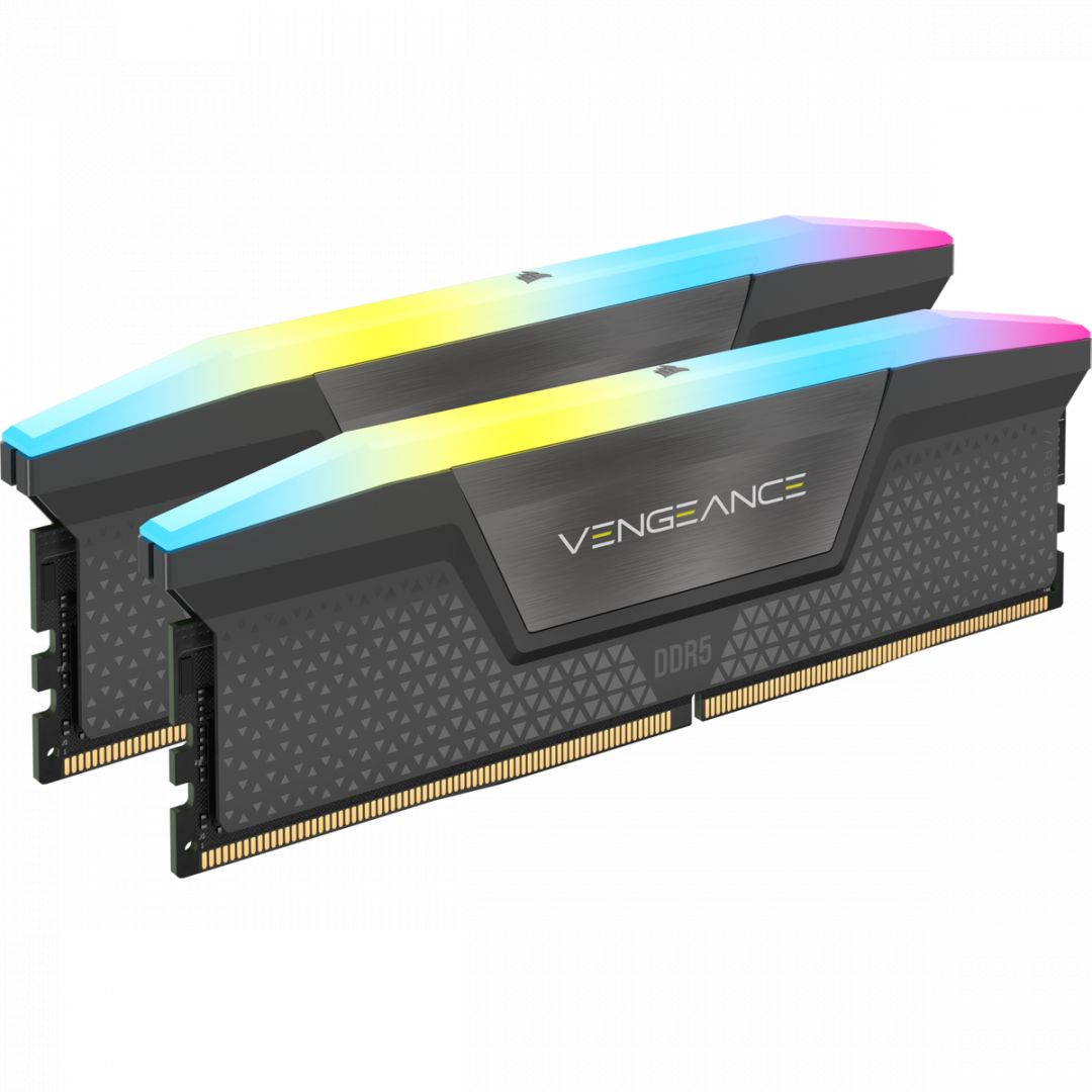 Corsair 32GB DDR5 5200MHz Kit(2x16GB) Vengeance RGB AMD Expo Black - Image 1