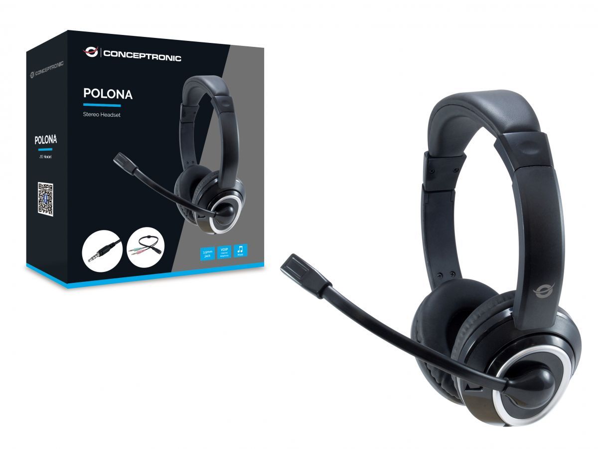 Conceptronic  POLONA02BA Headset Black - Image 1