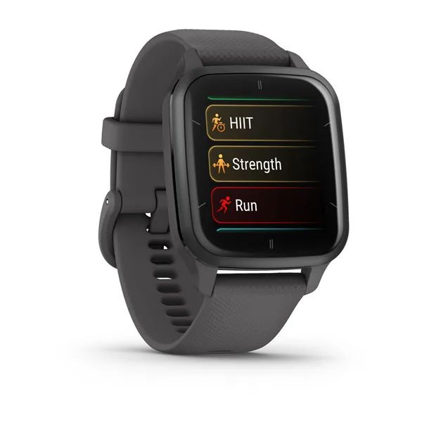 Garmin Venu Sq 2 Slate Aluminium Bezel with Shadow Grey Case and Silicone Band - Image 2