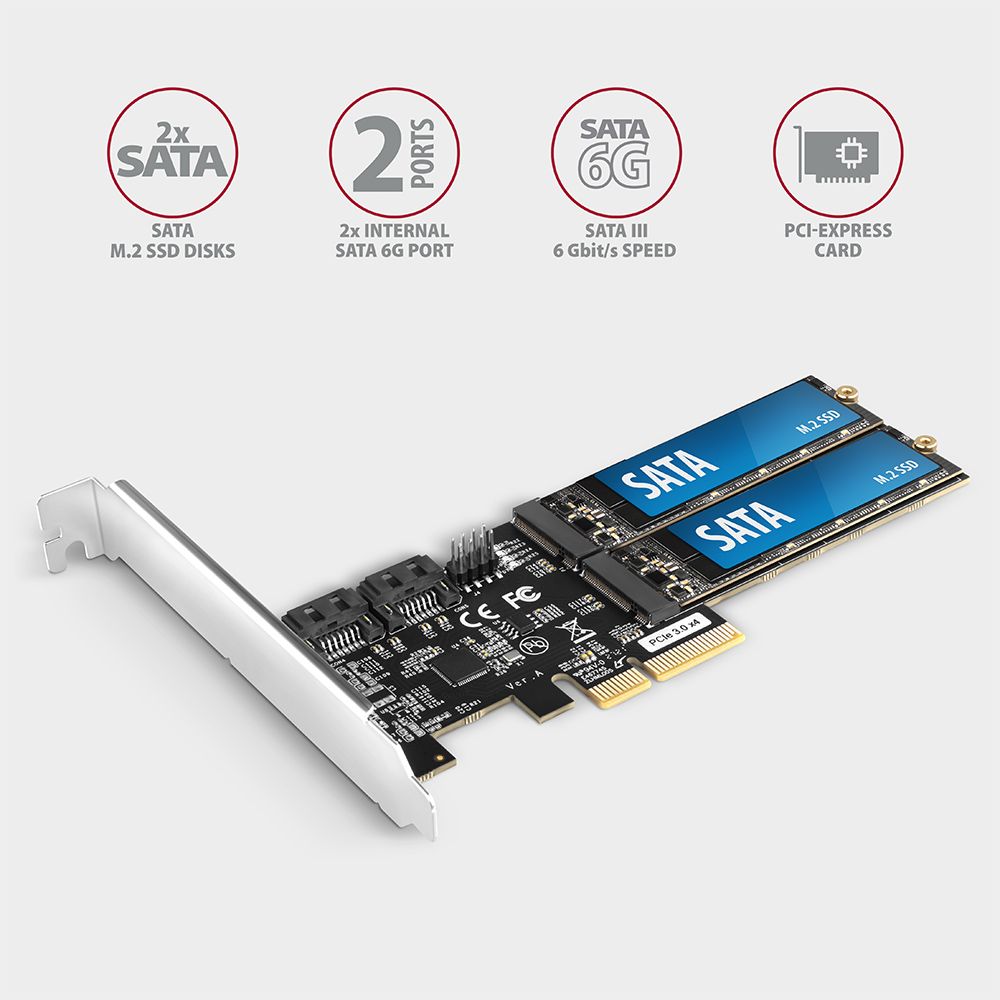 axagon-pces-sa4m2-pcie-raid-2x-sata-6g-2x-sata-m.2_1.jpg AXAGON PCES-SA4M2 PCIe Controller 2x SATA 6G + 2x SATA M.2 - Image 1