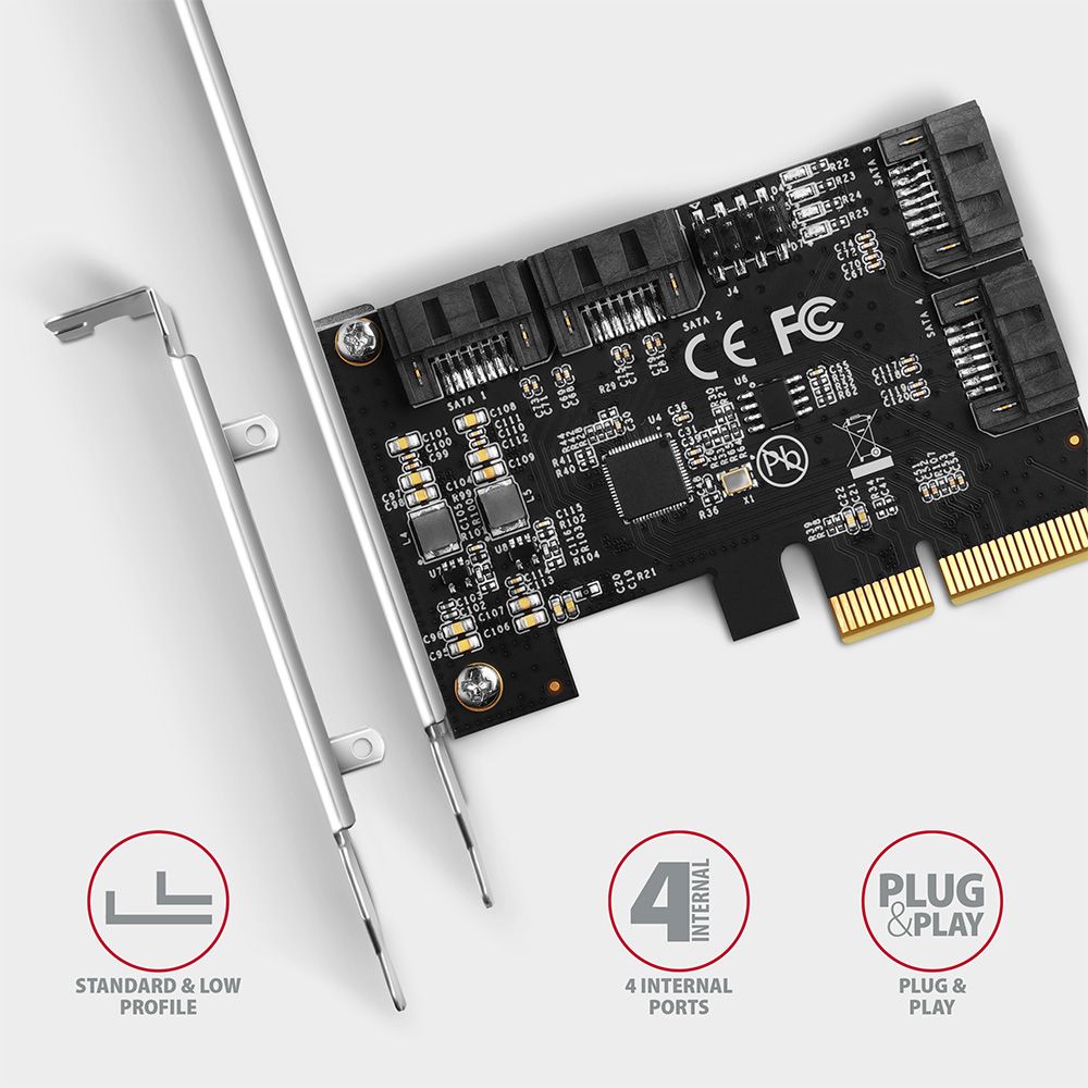 AXAGON PCES-SA4X4 PCIe Controller 4x SATA 6G - Image 3