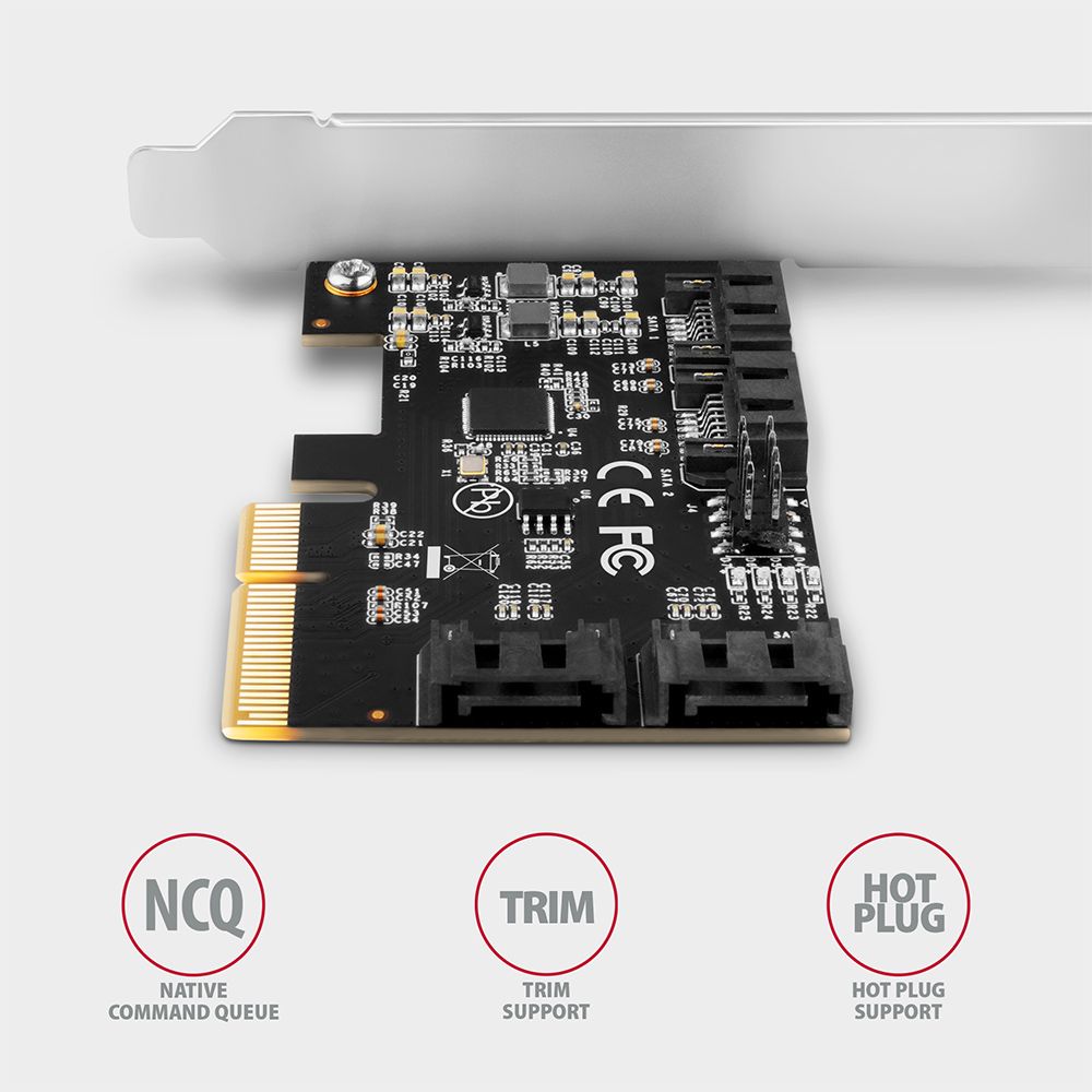 AXAGON PCES-SA4X4 PCIe Controller 4x SATA 6G - Image 4