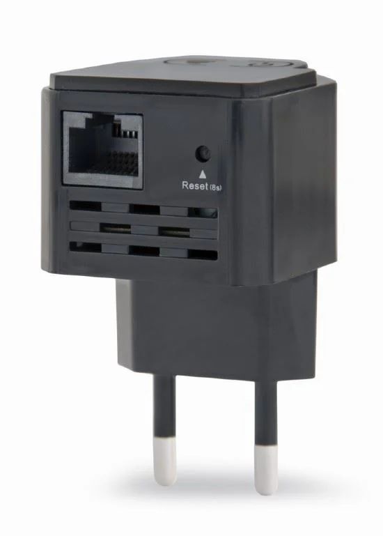 gembird-wifi-repeater-300mbps-black_1.jpg Gembird  WNP-RP300-03-BK Wi-Fi repeater 300 Mbps Range Extender Black - Image 1
