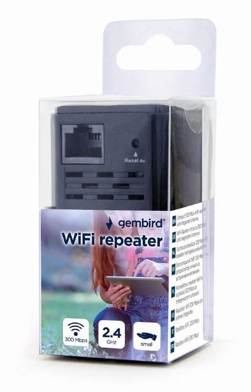 gembird-wifi-repeater-300mbps-black_3.jpg Gembird  WNP-RP300-03-BK Wi-Fi repeater 300 Mbps Range Extender Black - Image 3