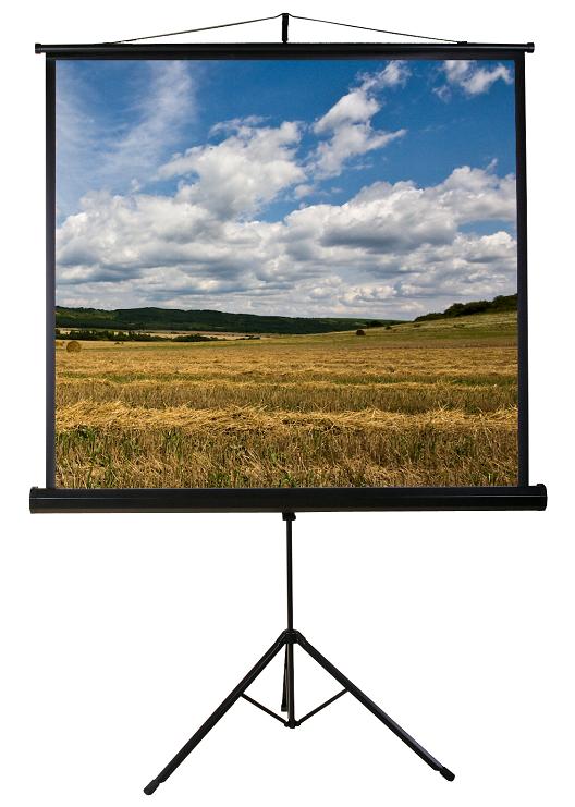 Funscreen Matt White Tripod 200x200cm Format 1:1 Fekete tokkal - Image 1