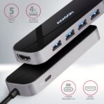 AXAGON HMC-6H4A SuperSpeed USB-C COMBO 6in1 hub Black/Grey - Image 6
