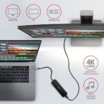 AXAGON HMC-6H4A SuperSpeed USB-C COMBO 6in1 hub Black/Grey - Image 2