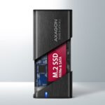 Axagon EEM2-SB2 USB-C 3.2 Gen 2 - M.2 NVMe/SATA fekete csavar nélküli külső SSD ház - Image 5