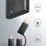 Axagon EEM2-SB2 USB-C 3.2 Gen 2 - M.2 NVMe/SATA fekete csavar nélküli külső SSD ház - Image 7