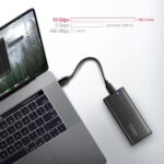 Axagon EEM2-SB2 USB-C 3.2 Gen 2 - M.2 NVMe/SATA fekete csavar nélküli külső SSD ház - Image 8