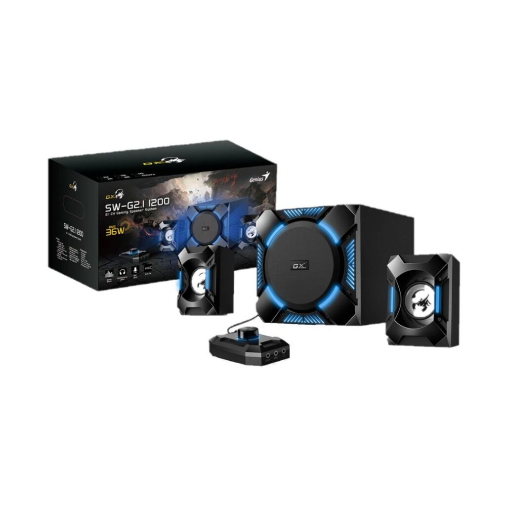 Genius SW-G2.1 1200 Gaming Speaker Black/Blue - Image 2