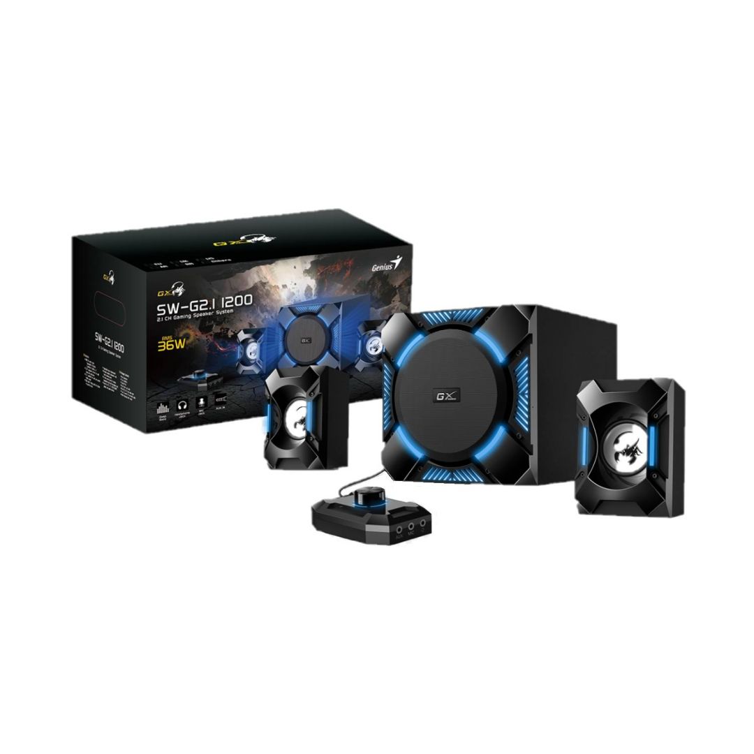 genius-sw-g2.1-1200-gaming-speaker-black_1.jpg Genius SW-G2.1 1200 Gaming Speaker Black/Blue - Image 1