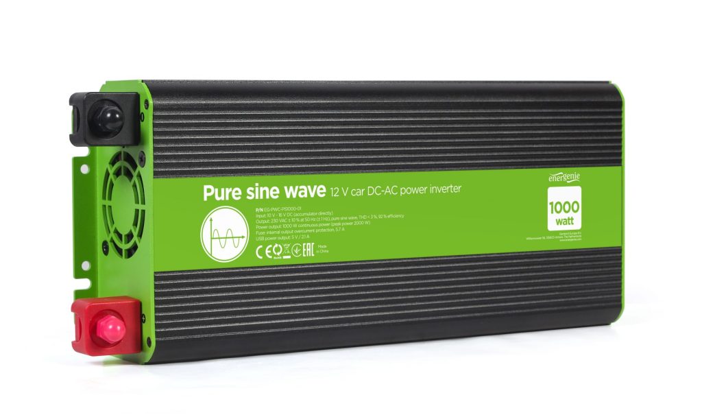 Gembird Energenie 12V Pure sine Wave Car DC-AC Power Inverter 1000W - Image 2