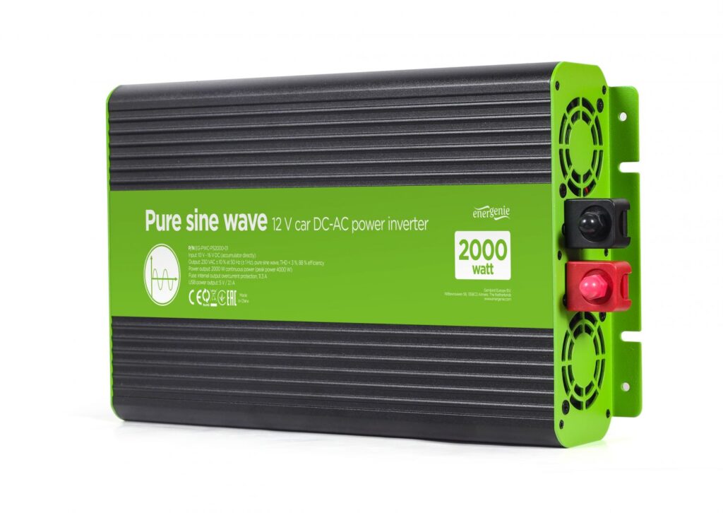 Gembird Energenie 12V Pure sine Wave Car DC-AC Power Inverter 2000W - Image 3