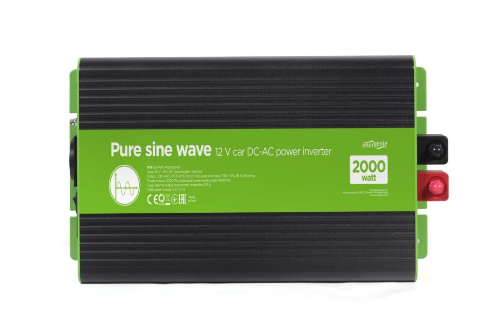 Gembird Energenie 12V Pure sine Wave Car DC-AC Power Inverter 2000W - Image 4