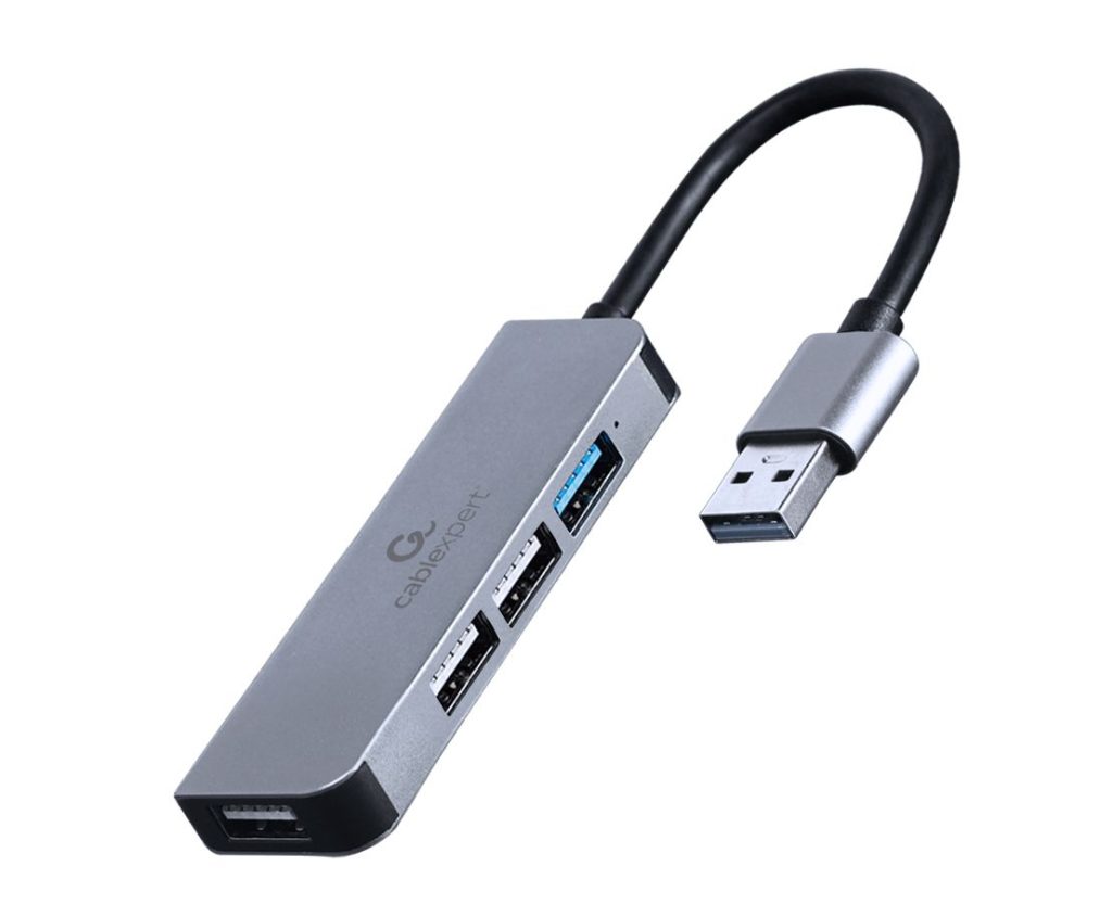 Gembird UHB-U3P1U2P3-01 4-port 1xUSB3.1 + 3xUSB2.0 Aluminium - Image 1