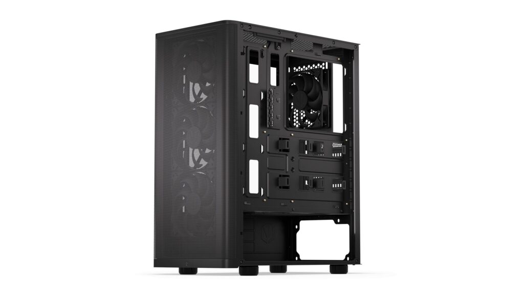 Endorfy Számítógépház - Ventum 200 Air (ATX /micro ATX/ITX, 2xUSB3.0, 4x12cm ventilátor, ablakos, fekete) - Image 12