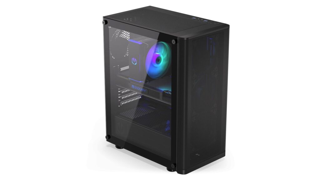 Endorfy Számítógépház - Ventum 200 Air (ATX /micro ATX/ITX, 2xUSB3.0, 4x12cm ventilátor, ablakos, fekete) - Image 4