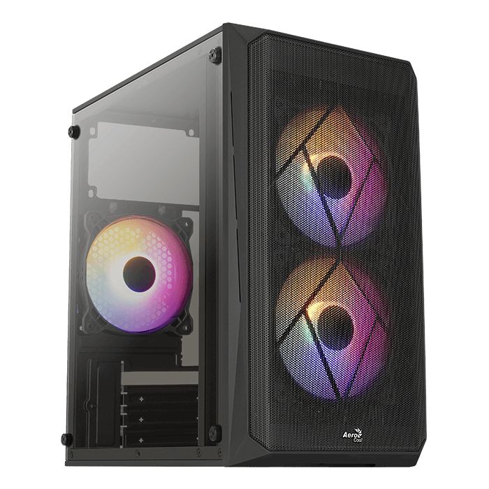 Aerocool CS-107-A-BK-v2 Mesh FRGB Window Black - Image 1
