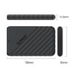 Orico 25PW1-U3-BK-EP USB3.0 HDD/SSD Enclosure Black - Image 2