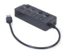 Gembird UHB-U3P1U2P3P-01 4-portos 1xUSB3.1 + 3xUSB2.0 HUB Black - Image 3