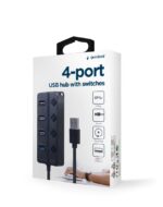 Gembird UHB-U3P1U2P3P-01 4-portos 1xUSB3.1 + 3xUSB2.0 HUB Black - Image 4