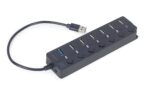 Gembird UHB-U3P1U2P6P-01 7-portos 1xUSB3.1 + 6xUSB2.0 HUB Black - Image 2