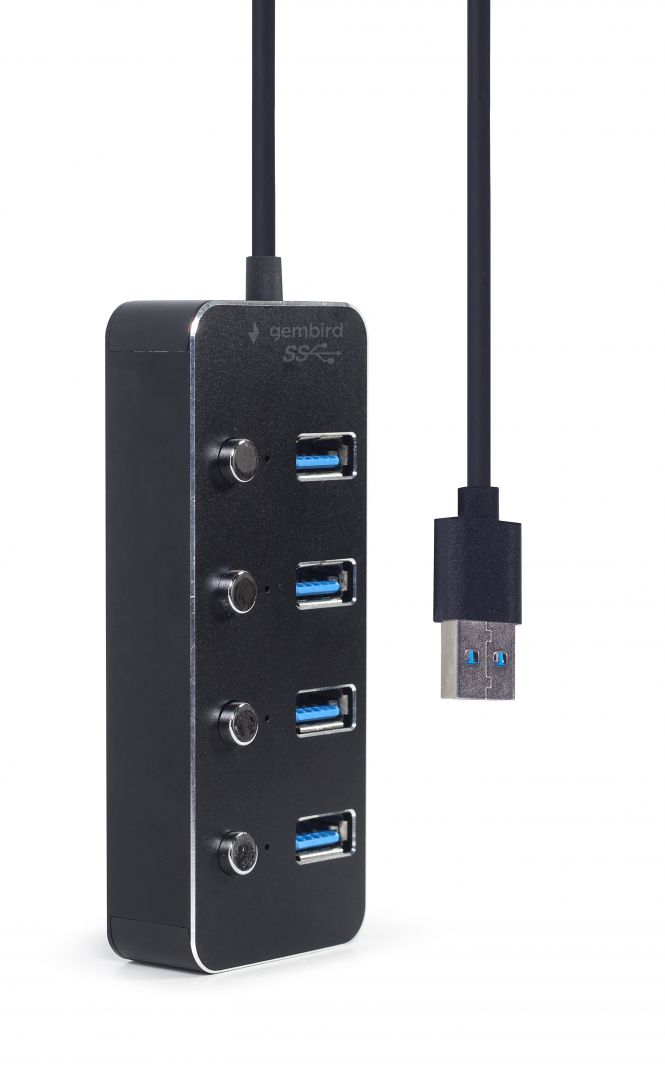 Gembird UHB-U3P4P-01 4-portos USB3.1 HUB Black - Image 3