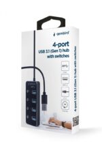 Gembird UHB-U3P4P-01 4-portos USB3.1 HUB Black - Image 4