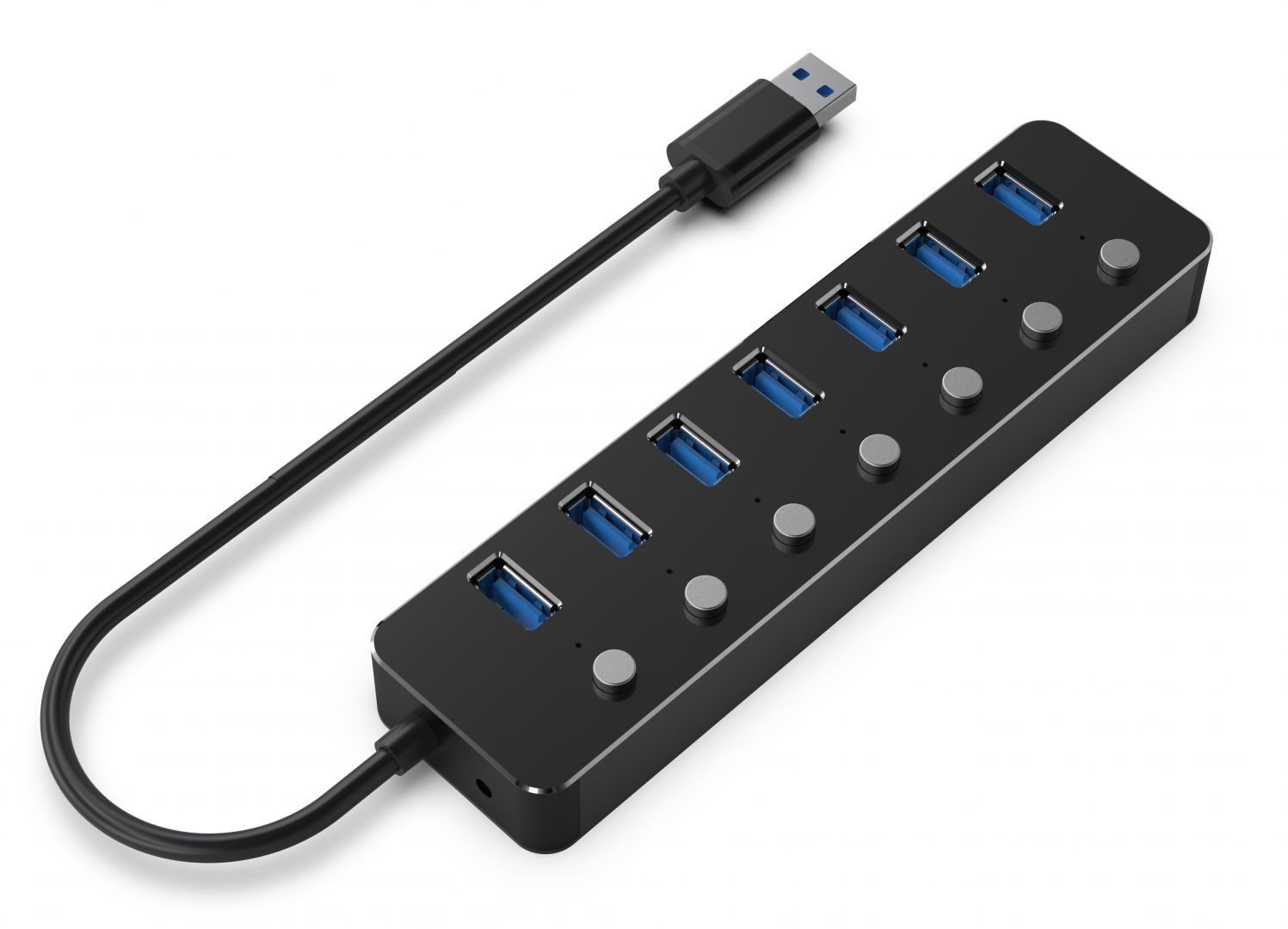 gembird-uhb-u3p4p-01-7-portos-usb3.1-hub-black_1.jpg Gembird UHB-U3P7P-01 7-portos USB3.1 HUB Black - Image 1