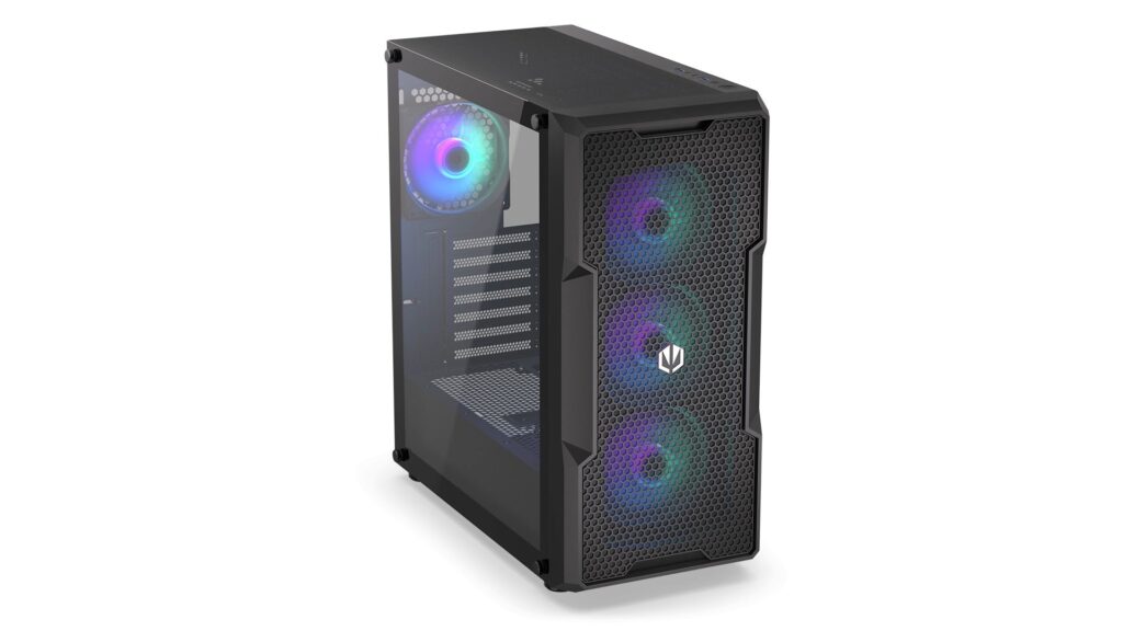 Endorfy Számítógépház - Regnum 400 ARGB (ATX /micro ATX/ITX, 2xUSB3.0, 4x12cm LED ventilátor, ablakos, fekete) - Image 7