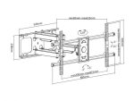 EQuip 37"-90" Tilt/Swivel TV Wall Mount Bracket Black - Image 3